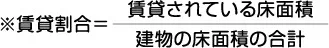 ※賃貸割合＝賃貸されている床面積÷建物の床面積の合計